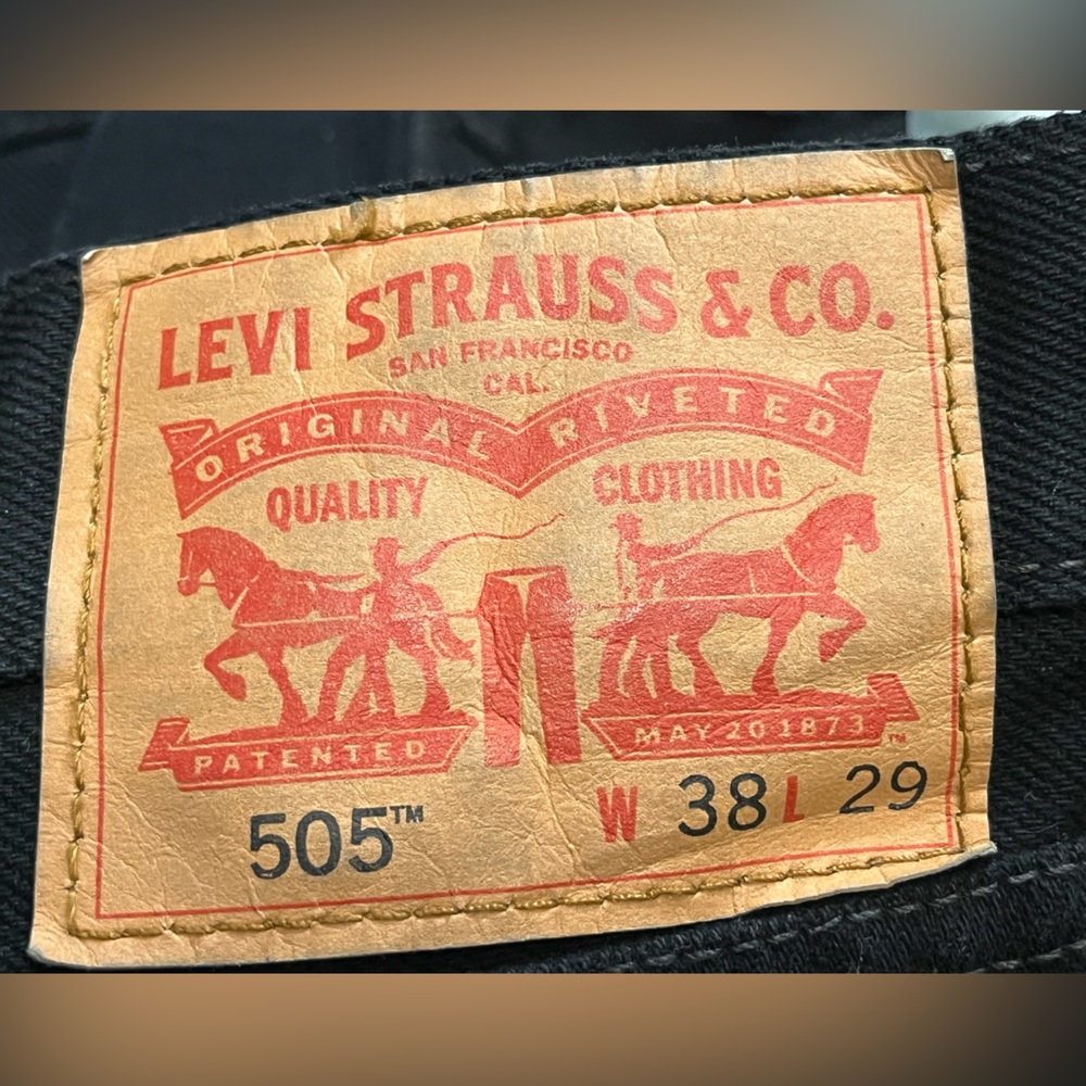 Original Levi’s 505 Regular Fit Men’s Black Jeans Brand New “NWOT” - Picture 14 of 16